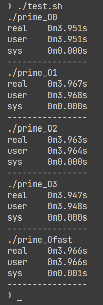 times to generate 20,000 primes on an i7-10700k
